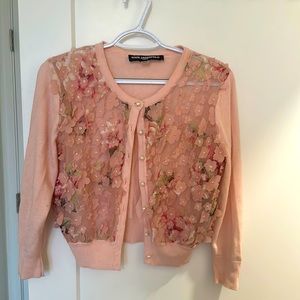 Blush button down cardigan